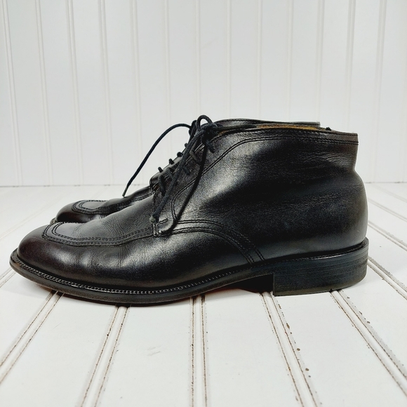 Bally Black Leather Lace Up Loafer Ankle Boots K162 main image 14